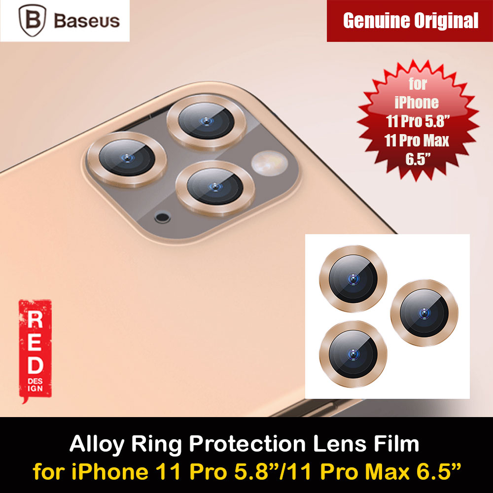 Picture of Baseus Alloy Ring Lens Film Protector Independent Fully Cover Lens Film for iPhone 11 Pro Max 6.5 iPhone 11 Pro 5.8  (Gold) Apple iPhone 11 Pro 5.8- Apple iPhone 11 Pro 5.8 Cases, Apple iPhone 11 Pro 5.8 Covers, iPad Cases and a wide selection of Apple iPhone 11 Pro 5.8 Accessories in Malaysia, Sabah, Sarawak and Singapore 