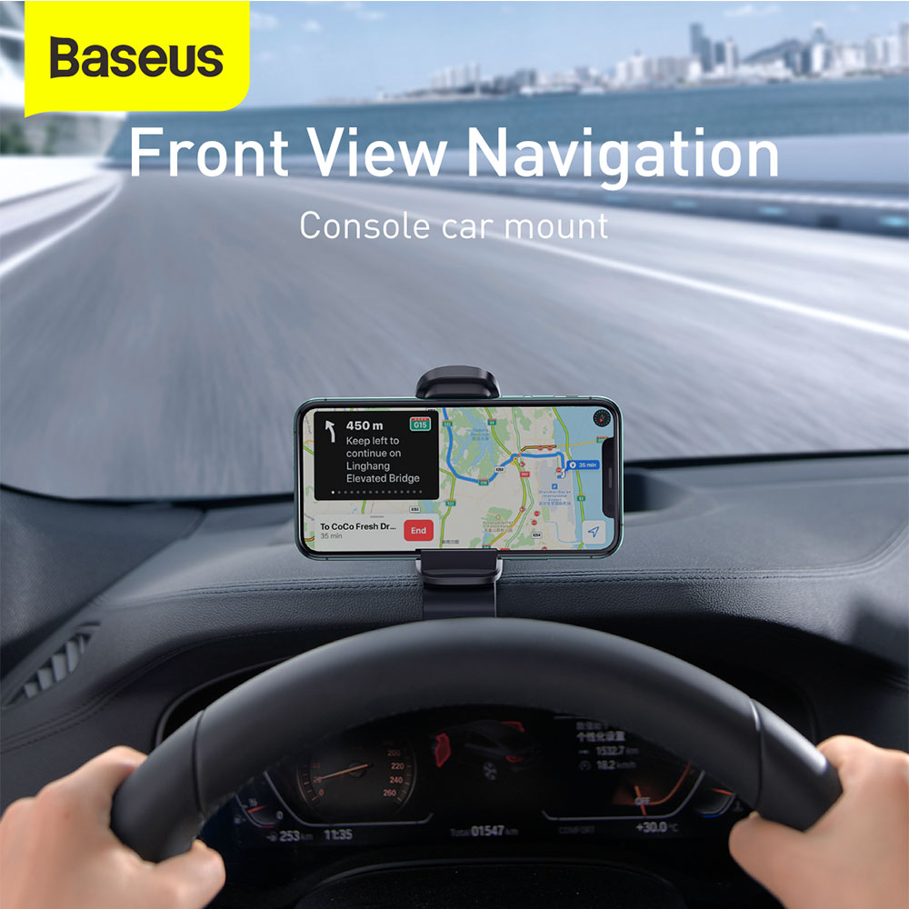 Picture of Baseus Big Mount Pro Car Mount Big Clamp Car Mount for Car Dashboard (Black)