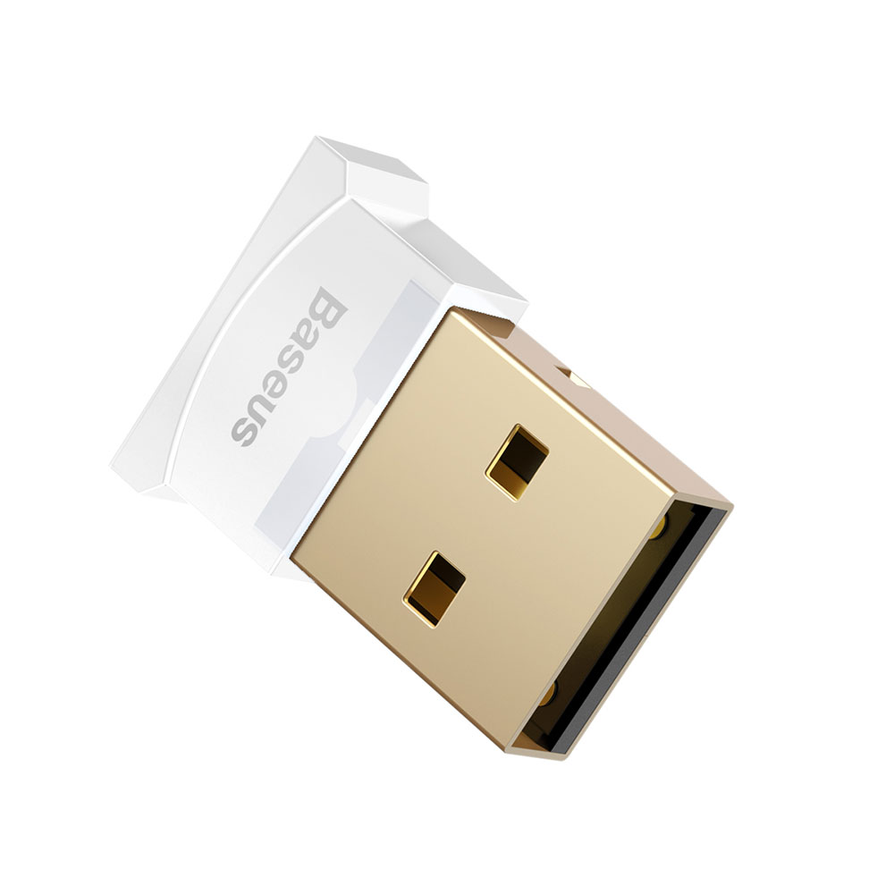 Picture of Baseus USB Bluetooth 4.0 Adapter External Bluetooth Adapter Compatible with Window for connect bluetooth headsets earphone speakers mouse keyboards mobile phones tablets gamepads (White)