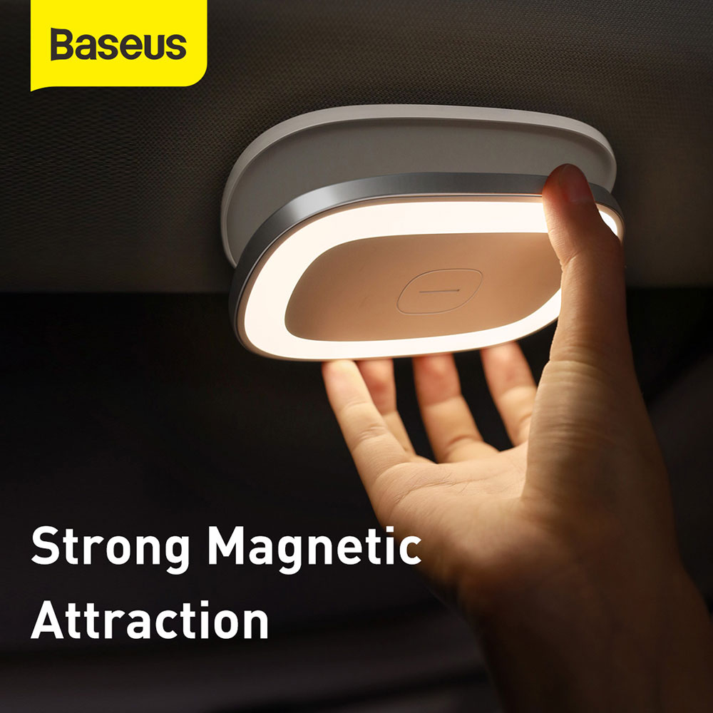 Picture of Baseus inAuto Bright Car Reading Light Touch Control 2 Brightness Slim LED Light Portable Rechargable Light for Car Interior Lockers Wardrobes Kitchens (Natural light 4000K)