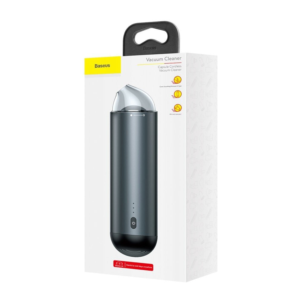 Picture of Baseus Mini and Portable Strong Suction Rechargable Cordless Wireless Wire Free Car Vacuum Cleaner Bed Vacuum Cleaner Sofa Vacuum Cleaner (Black)