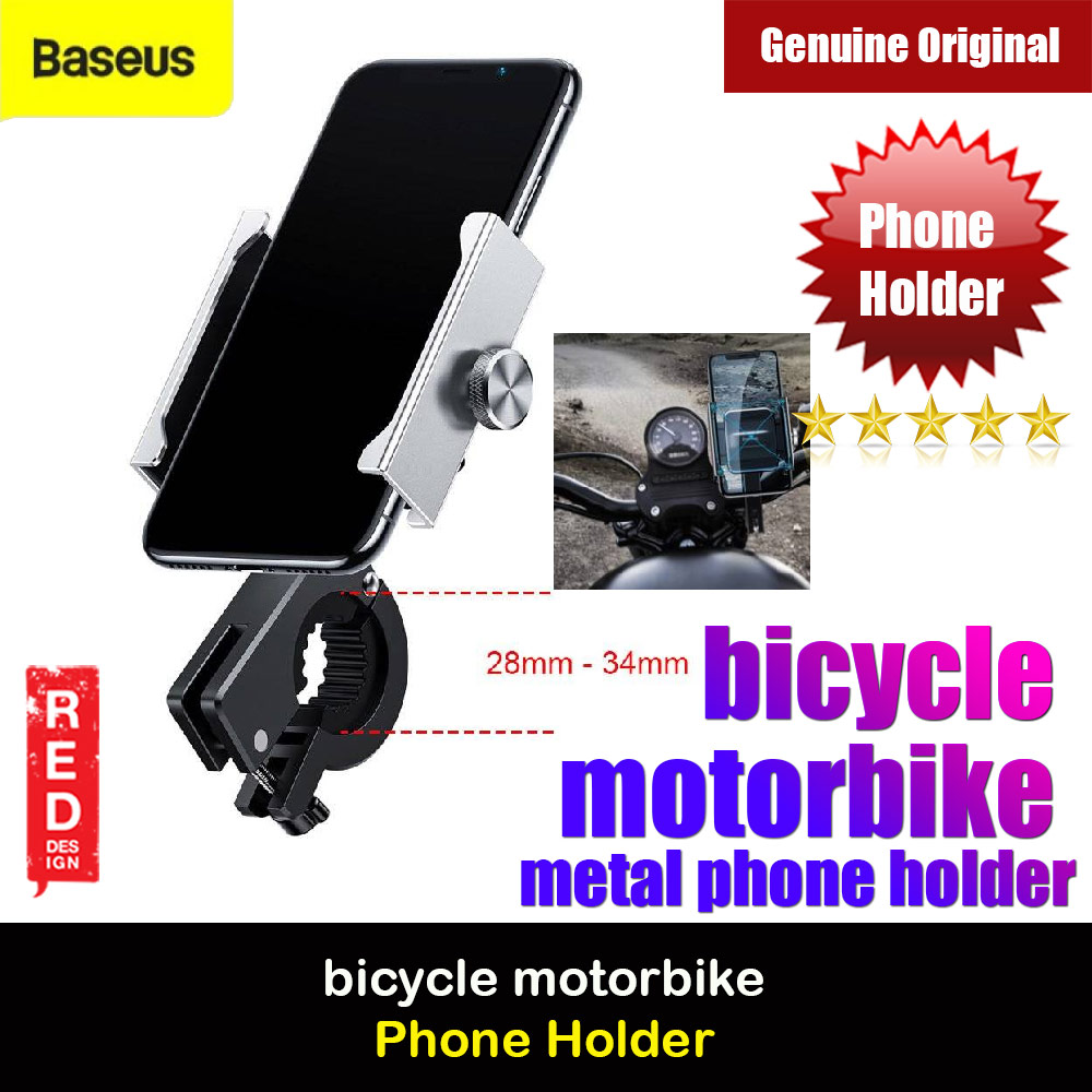 Picture of Baseus Knight metal phone holder for bicycle motorbike motorcycle handlebar (Silver) Red Design- Red Design Cases, Red Design Covers, iPad Cases and a wide selection of Red Design Accessories in Malaysia, Sabah, Sarawak and Singapore 
