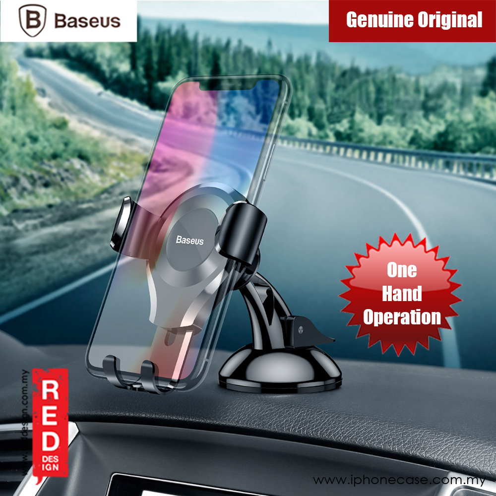 Picture of Baseus Osculum Type Universal Gravity Desktop Windscreen Car Mount for Smartphone up to 6 inches (Black) Red Design- Red Design Cases, Red Design Covers, iPad Cases and a wide selection of Red Design Accessories in Malaysia, Sabah, Sarawak and Singapore 