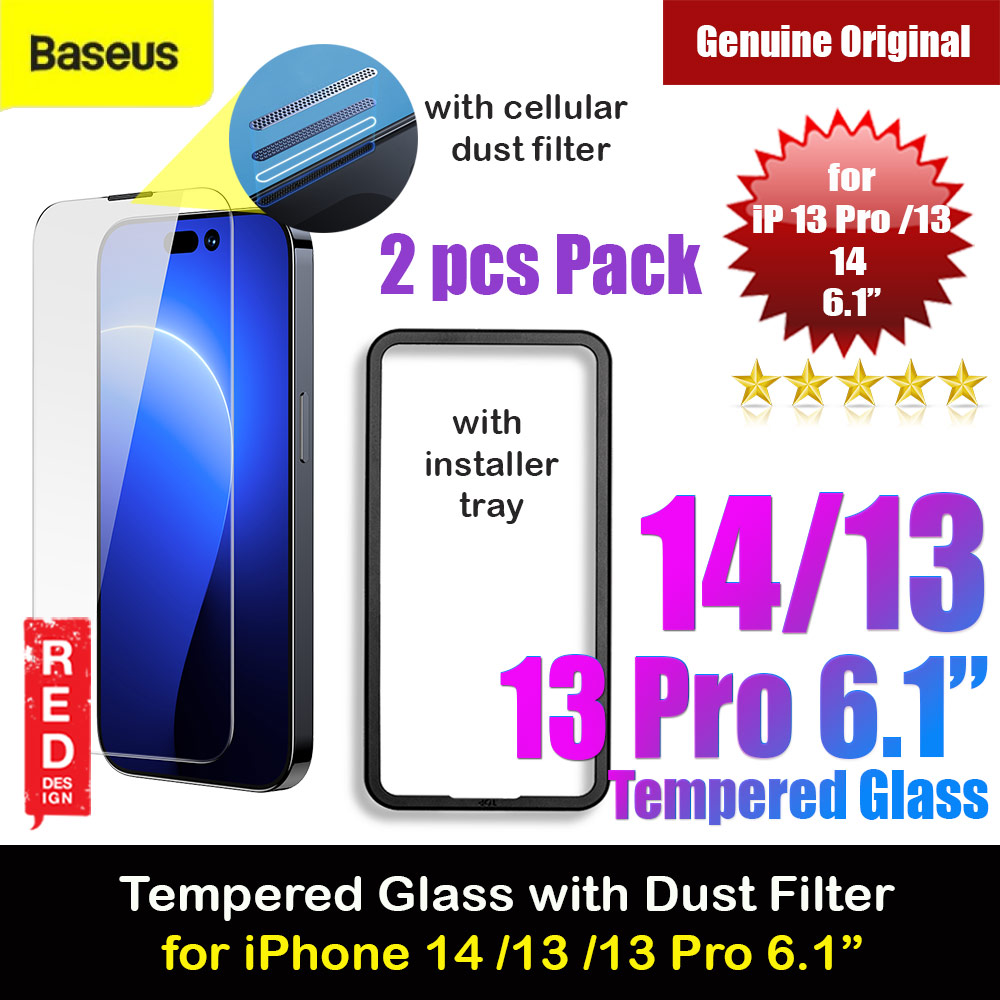 Picture of Baseus Full Coverage Invisible Tempered Glass with Cellular Dust Prevention for iPhone 14 iPhone 13 iPhone 13 Pro 6.1 (HD Clear 2pcs) Apple iPhone 14 6.1- Apple iPhone 14 6.1 Cases, Apple iPhone 14 6.1 Covers, iPad Cases and a wide selection of Apple iPhone 14 6.1 Accessories in Malaysia, Sabah, Sarawak and Singapore 
