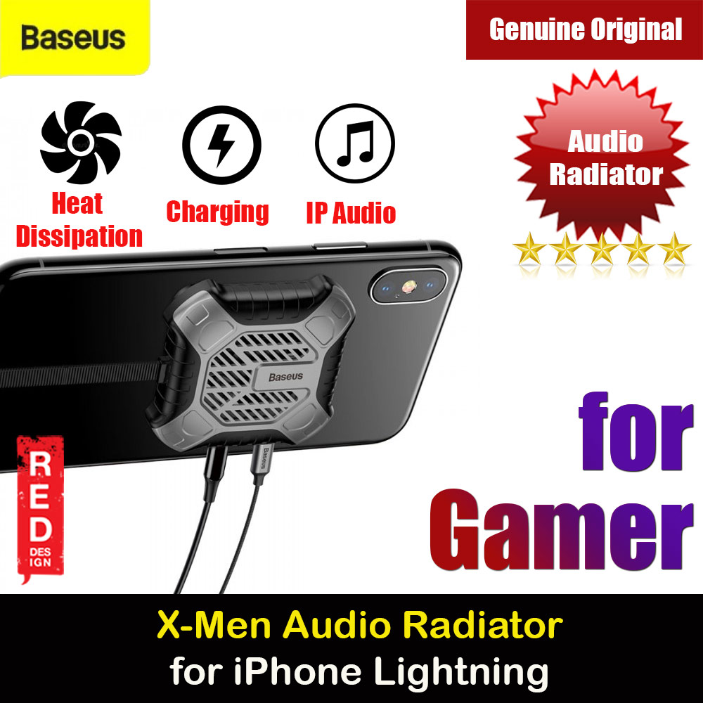 Picture of BASEUS X-MEN Audio Radiator Phone Cooler adapter with lightning cable lightning audio lightning charging port for iPhone Red Design- Red Design Cases, Red Design Covers, iPad Cases and a wide selection of Red Design Accessories in Malaysia, Sabah, Sarawak and Singapore 