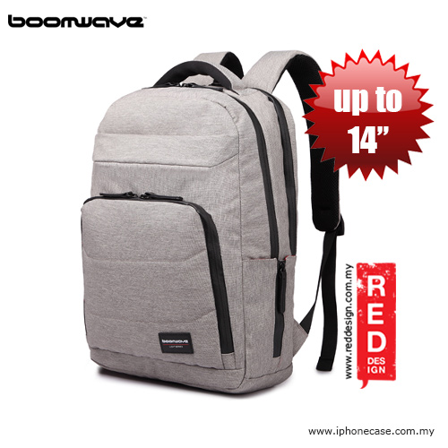 Picture of Boomwave Light Series Backpack for laptop up to 14" - Light Grey Red Design- Red Design Cases, Red Design Covers, iPad Cases and a wide selection of Red Design Accessories in Malaysia, Sabah, Sarawak and Singapore 
