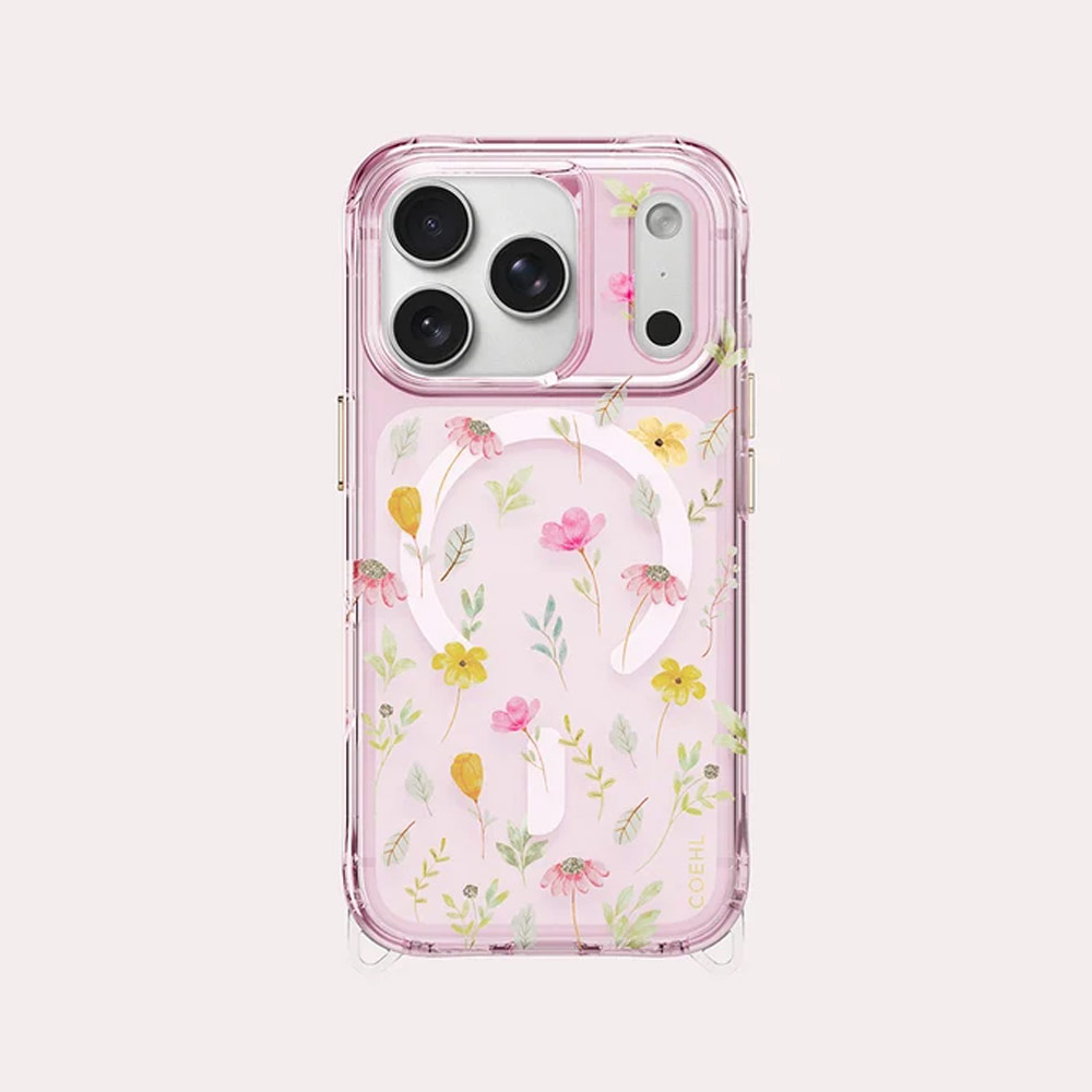 Picture of Apple iPhone 18 Pro Max Case | Coehl EVIE MagClick Magnetic Charging Case with Camera Control Button for iPhone 18 Pro Max - Pink Blossom