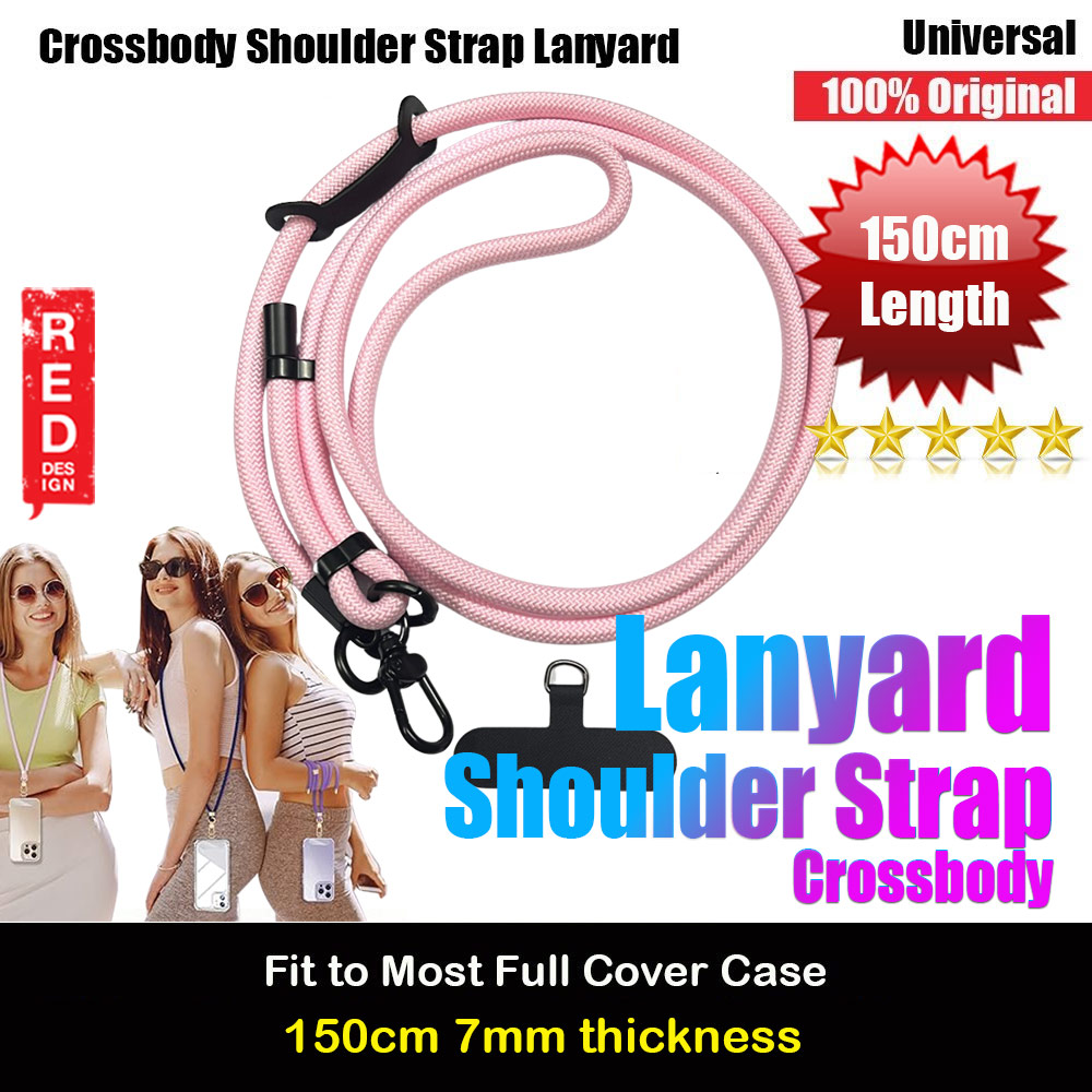 Picture of Red Design Selected Shoulder Lanyard Strap Crossbody Nylon Strap 150cm (Pink)