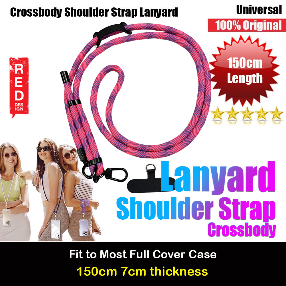 Picture of Red Design Selected Shoulder Lanyard Strap Crossbody Nylon Strap 150cm (Pink Purple)