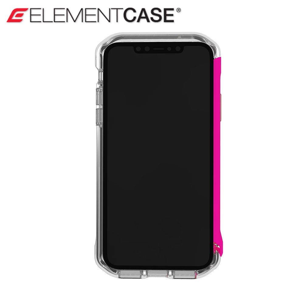 Picture of Apple iPhone 11 Pro 5.8 Case | Element Case Rail Series Drop Protection Bumper for iPhone 11 Pro iPhone XS iPhone X 5.8 (Flamingo Pink Clear)