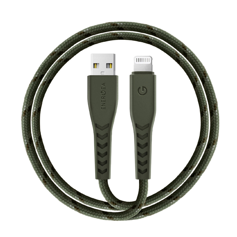 Picture of Energea NYLOFLEX MFI 3A Rapid Charge and Sync Lightning Cable 150CM (Green)