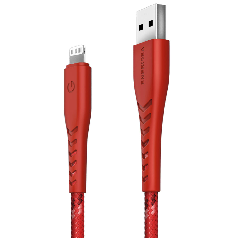 Picture of Energea NYLOFLEX MFI 3A Rapid Charge and Sync Lightning Cable 150CM (Red)