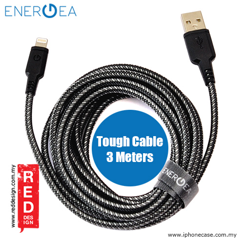 Picture of Energea NYLOTOUGH MFI Rapid Charge and Sync Lightning Braid Cable 3M - Black