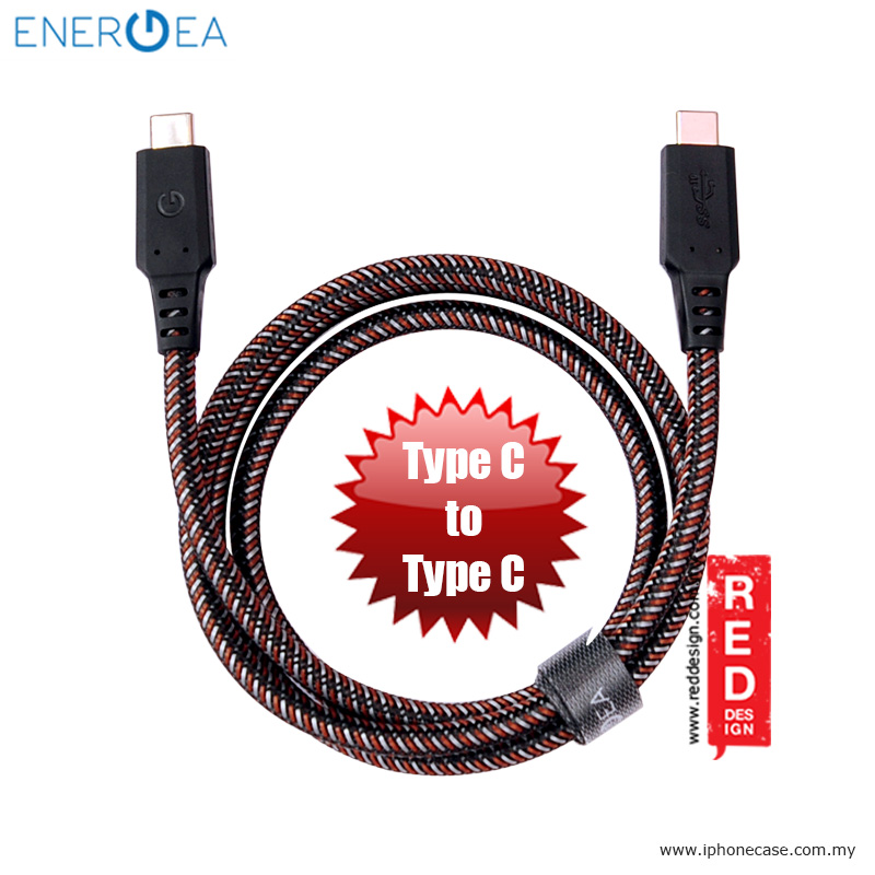 Picture of Energea NYLOTOUGH 3.1 USB Type C to Type C 1M - Black Red Design- Red Design Cases, Red Design Covers, iPad Cases and a wide selection of Red Design Accessories in Malaysia, Sabah, Sarawak and Singapore 