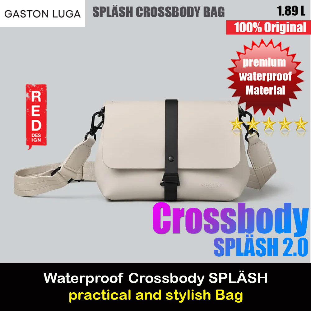 Picture of Gaston Luga SPLÄSH CROSSBODY BAG Premium Waterproof Eco Material Bag Messenger Style Bag with Detachable Shoulder Strap As Clutch  (Cloud Cream) Red Design- Red Design Cases, Red Design Covers, iPad Cases and a wide selection of Red Design Accessories in Malaysia, Sabah, Sarawak and Singapore 