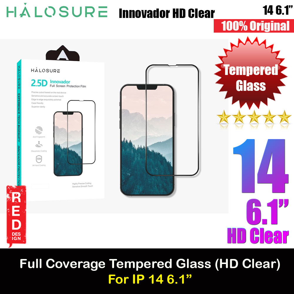 Picture of Halosure 2.5D Full Coverage Tempered Glass Screen Protector for Apple iPhone 14 6.1 (HD Clear) Apple iPhone 14 6.1- Apple iPhone 14 6.1 Cases, Apple iPhone 14 6.1 Covers, iPad Cases and a wide selection of Apple iPhone 14 6.1 Accessories in Malaysia, Sabah, Sarawak and Singapore 