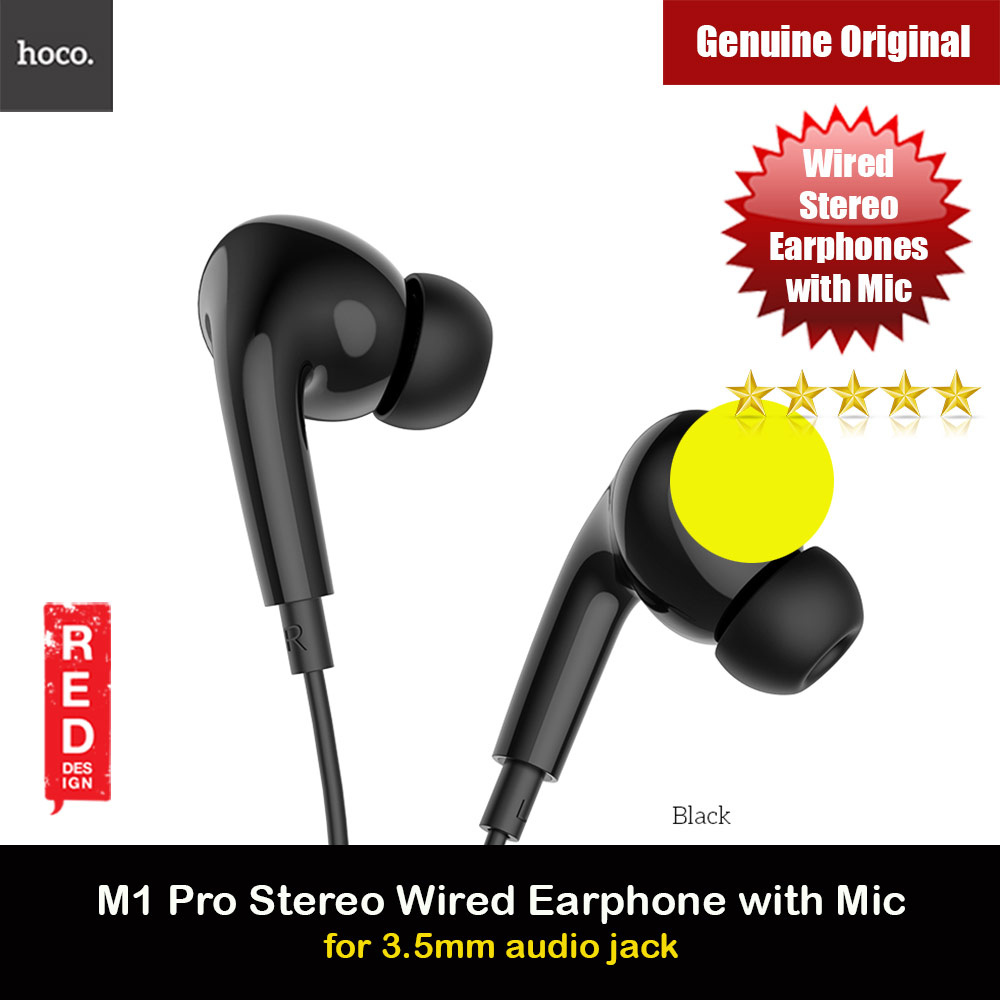 Picture of Hoco M1 Pro Stereo Wired  Earphone In Ear Sport Earphones with mic for xiaomi iPhone Samsung Headset Laptop Computer Table 3.5mm Interface (Black) Red Design- Red Design Cases, Red Design Covers, iPad Cases and a wide selection of Red Design Accessories in Malaysia, Sabah, Sarawak and Singapore 