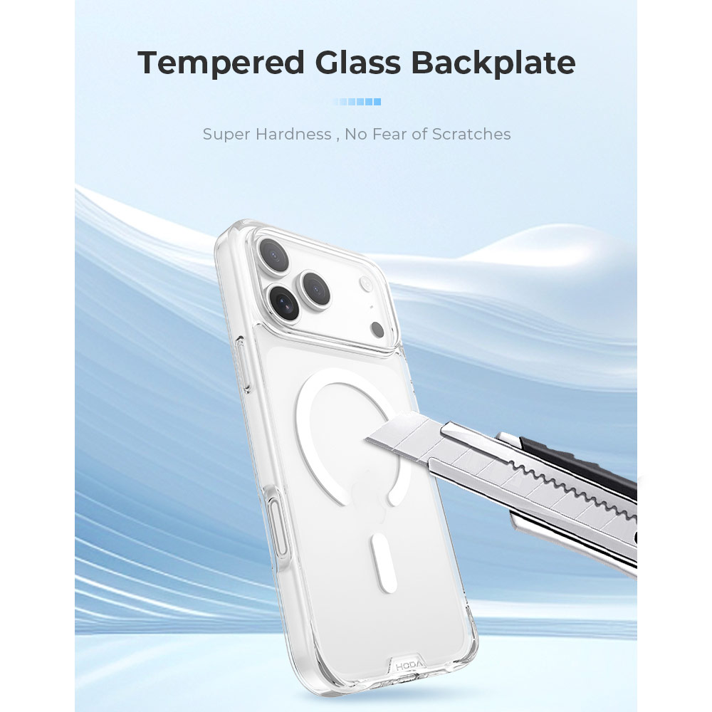 Picture of Apple iPhone 18 Pro Max Case | Hoda Crystal Pro Case with Military Standard MagSafe Enhanced with PureSurface TM with Camera Button for iPhone 18 Pro Max - Clear
