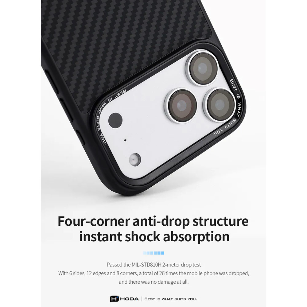 Picture of Apple iPhone 18 Pro Max Case | Hoda DIVERSE Case with Magnet for iPhone 18 Pro Max 17 Pro Max - KEVLAR