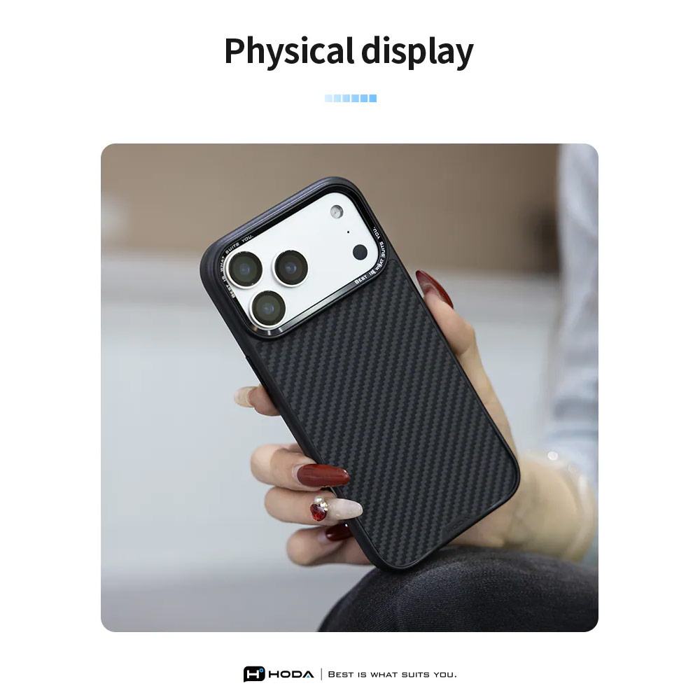 Picture of Apple iPhone 18 Pro Max Case | Hoda DIVERSE Case with Magnet for iPhone 18 Pro Max 17 Pro Max - KEVLAR