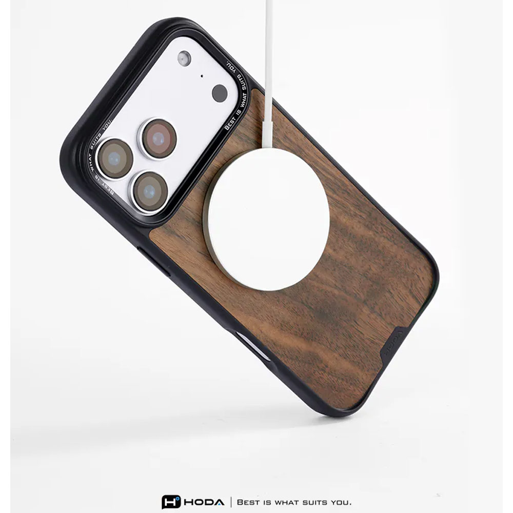 Picture of Apple iPhone 18 Pro Max Case | Hoda DIVERSE Case with Magnet for iPhone 18 Pro Max 17 Pro Max - WALNUT