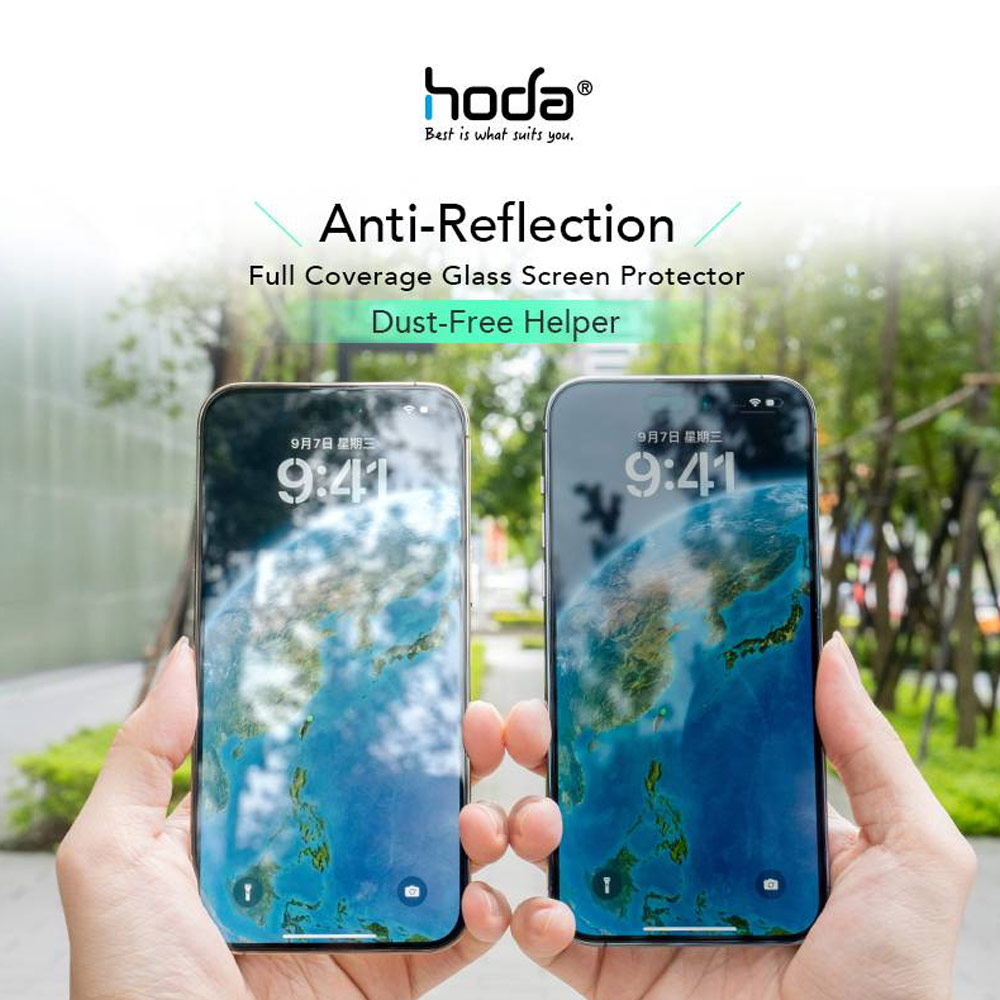 Picture of Apple iPhone 14 Pro 6.1 Screen Protector | Hoda 0.33mm 2.5D Full Coverage Anti Reflection Tempered Glass Screen Protector for Apple iPhone 14 Pro 6.1 (Anti Reflection)