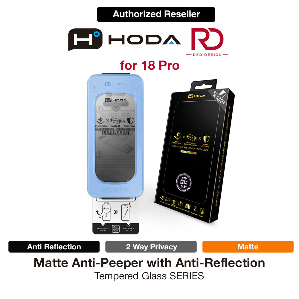 Picture of Hoda Matte Anti-Peeper Privacy 2ways with Anti Reflection Full Coverage Tempered Glass Screen Protector for iPhone 18 Pro DustFree Helper Lite Included - Privacy Matte Apple iPhone 18 Pro- Apple iPhone 18 Pro Cases, Apple iPhone 18 Pro Covers, iPad Cases and a wide selection of Apple iPhone 18 Pro Accessories in Malaysia, Sabah, Sarawak and Singapore 