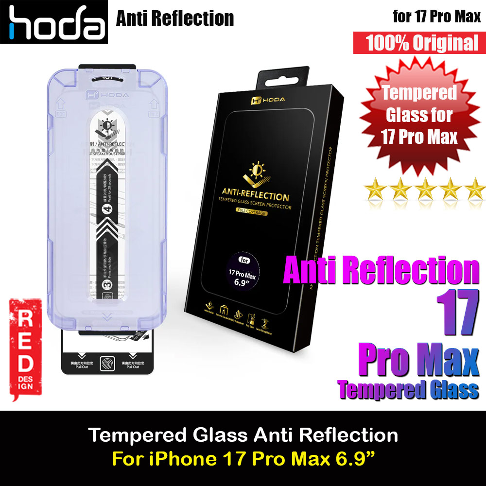 Picture of Hoda Anti Reflection Full Coverage Tempered Glass Screen Protector for iPhone 17 Pro Max 6.9 (Anti Reflection) Apple iPhone 17 Pro Max 6.9- Apple iPhone 17 Pro Max 6.9 Cases, Apple iPhone 17 Pro Max 6.9 Covers, iPad Cases and a wide selection of Apple iPhone 17 Pro Max 6.9 Accessories in Malaysia, Sabah, Sarawak and Singapore 
