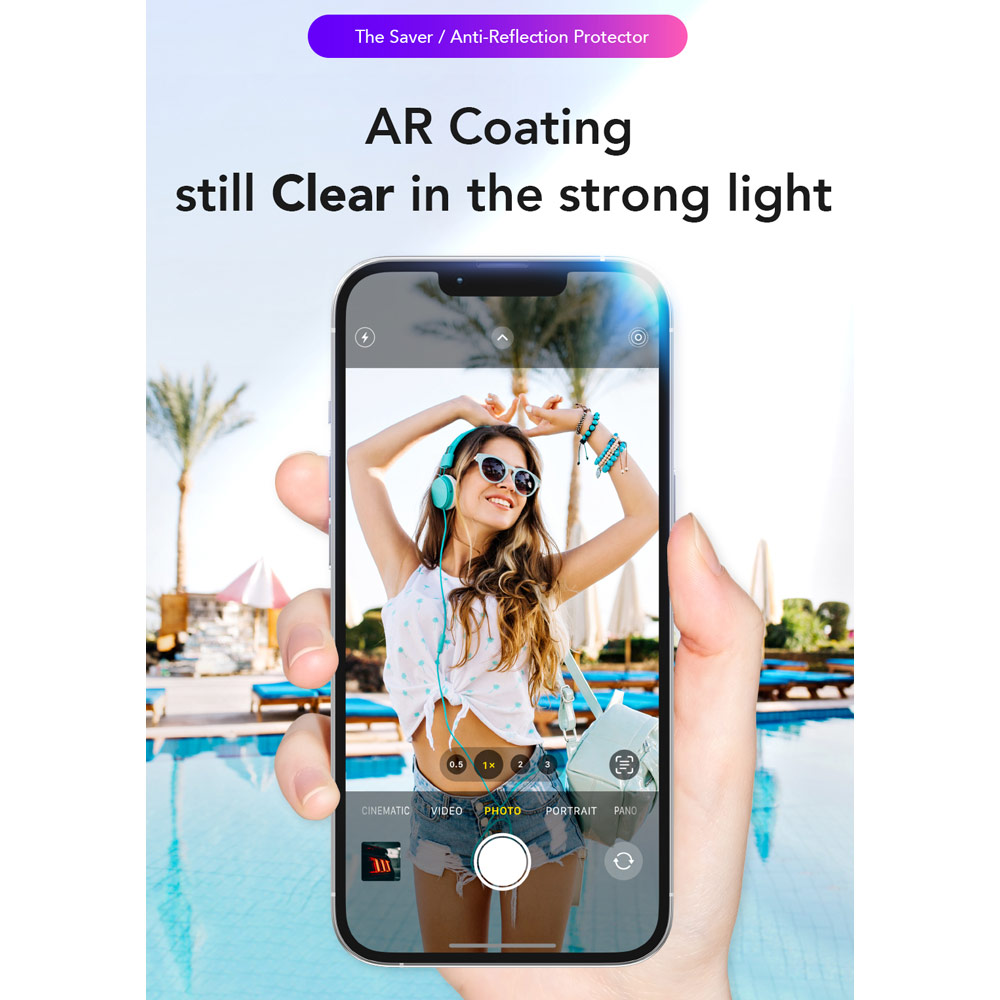 Picture of Apple iPhone Air 6.5 Screen Protector | Hoda Anti Reflection Full Coverage Tempered Glass Screen Protector for iPhone Air 6.5 (Anti Reflection)