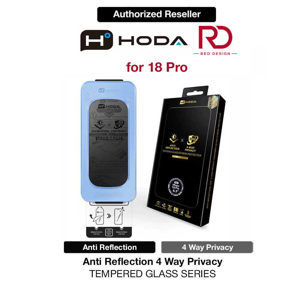 Picture of Hoda Anti-Peeper Privacy 360 Degree 4 ways with Anti Reflection Full Coverage Tempered Glass Screen Protector for iPhone 18 Pro Dust-Free Helper Lite Included - Privacy Apple iPhone 18 Pro- Apple iPhone 18 Pro Cases, Apple iPhone 18 Pro Covers, iPad Cases and a wide selection of Apple iPhone 18 Pro Accessories in Malaysia, Sabah, Sarawak and Singapore 