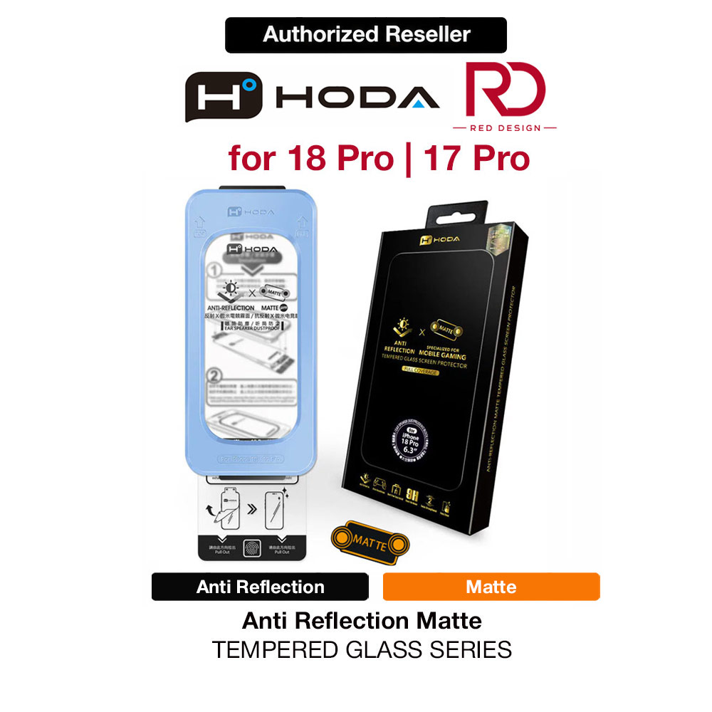 Picture of Hoda Anti Reflection Matte Full Coverage Tempered Glass Screen Protector for iPhone 18 Pro Dust Free Helper Lite Included - Matte Apple iPhone 18 Pro- Apple iPhone 18 Pro Cases, Apple iPhone 18 Pro Covers, iPad Cases and a wide selection of Apple iPhone 18 Pro Accessories in Malaysia, Sabah, Sarawak and Singapore 