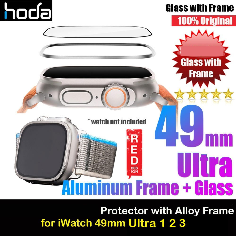 Picture of Hoda Bezel Frame Clear Watch Protector with Titanium Alloy Protective Frame for Apple Watch 49mm Ultra Ultra 2 Ultra 3 (Matte Silver) Apple Watch 49mm	Ultra- Apple Watch 49mm	Ultra Cases, Apple Watch 49mm	Ultra Covers, iPad Cases and a wide selection of Apple Watch 49mm	Ultra Accessories in Malaysia, Sabah, Sarawak and Singapore 