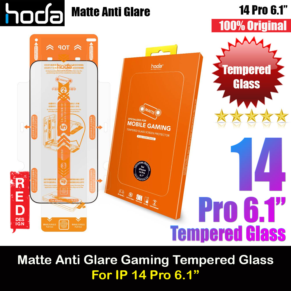 Picture of Hoda 0.33mm 2.5D Full Coverage Gamer Matte Tempered Glass Screen Protector for Apple iPhone 14 Pro 6.1 (Matte) Apple iPhone 14 Pro 6.1- Apple iPhone 14 Pro 6.1 Cases, Apple iPhone 14 Pro 6.1 Covers, iPad Cases and a wide selection of Apple iPhone 14 Pro 6.1 Accessories in Malaysia, Sabah, Sarawak and Singapore 