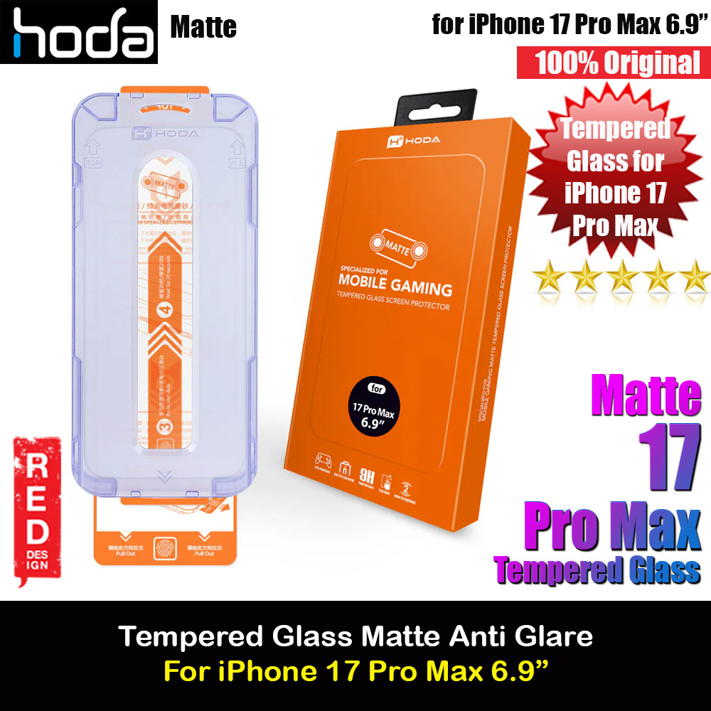 Picture of Hoda Anti Glare Full Coverage Tempered Glass Screen Protector for iPhone 17 Pro Max 6.9 (Matte) Apple iPhone 17 Pro Max 6.9- Apple iPhone 17 Pro Max 6.9 Cases, Apple iPhone 17 Pro Max 6.9 Covers, iPad Cases and a wide selection of Apple iPhone 17 Pro Max 6.9 Accessories in Malaysia, Sabah, Sarawak and Singapore 