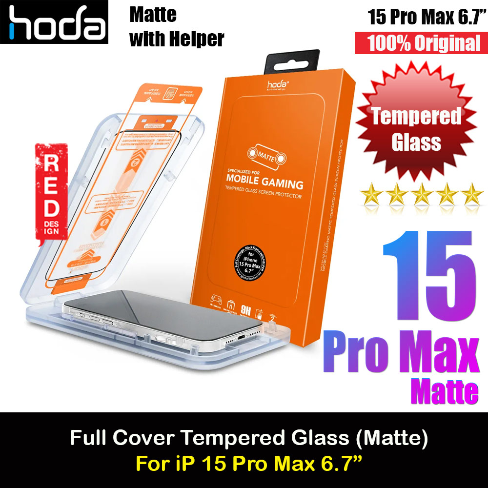 Picture of Hoda 0.33mm 2.5D Full Coverage Gamer Matte Tempered Glass Screen Protector for Apple iPhone 15 Pro Max 6.7 (Matte) Apple iPhone 15 Pro Max 6.7- Apple iPhone 15 Pro Max 6.7 Cases, Apple iPhone 15 Pro Max 6.7 Covers, iPad Cases and a wide selection of Apple iPhone 15 Pro Max 6.7 Accessories in Malaysia, Sabah, Sarawak and Singapore 