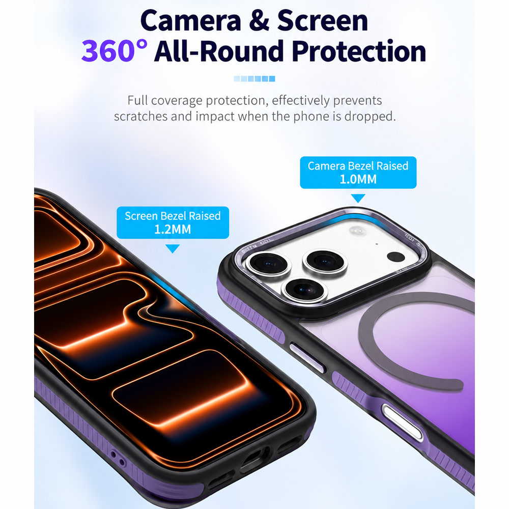Picture of Apple iPhone 18 Pro Max Case | Hoda MultiColor Case with Magnet for iPhone 18 Pro Max 17 Pro Max - Lunar Gray
