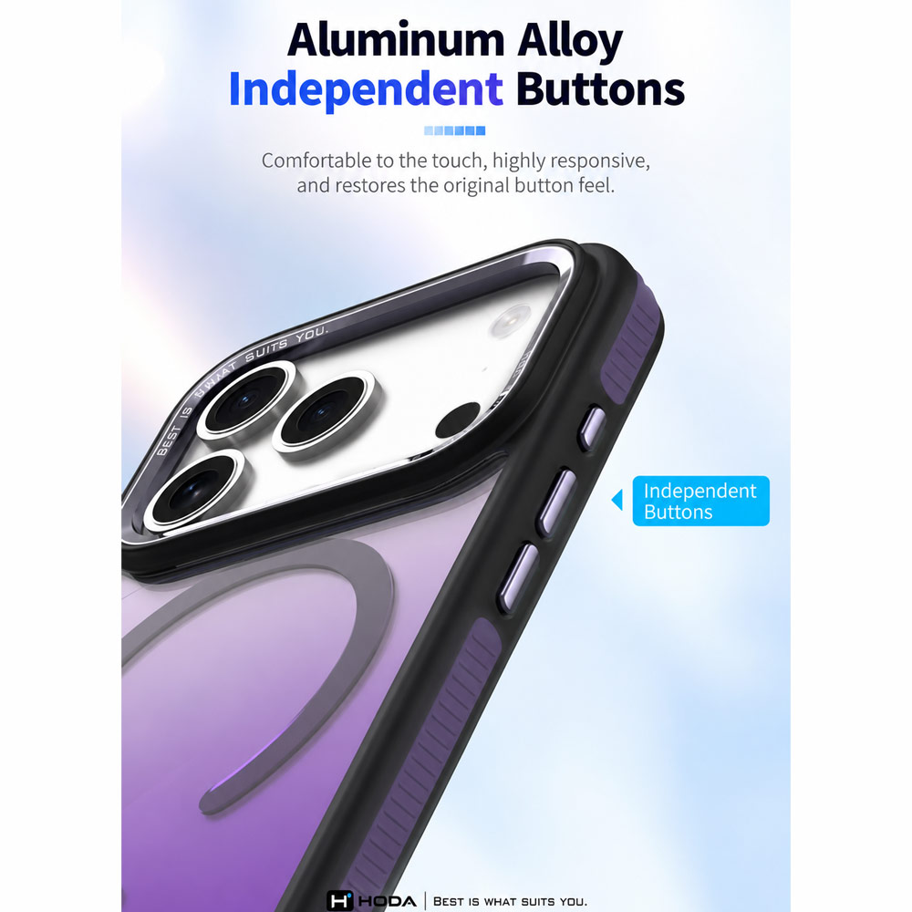 Picture of Apple iPhone 18 Pro Max Case | Hoda MultiColor Case with Magnet for iPhone 18 Pro Max 17 Pro Max - Lunar Gray