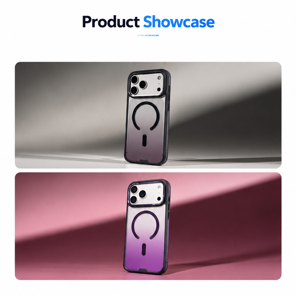 Picture of Apple iPhone 18 Pro Max Case | Hoda MultiColor Case with Magnet for iPhone 18 Pro Max 17 Pro Max - Lunar Gray