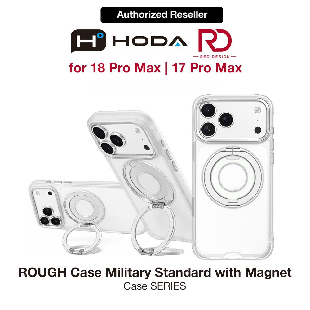 Picture of Hoda ROUGH Case Magnet with 360° foldable rotating ring-holder stand Enhanced with PureSurfaceTM for iPhone 18 Pro Max 17 Pro Max - Matte Apple iPhone 17 Pro Max 6.9- Apple iPhone 17 Pro Max 6.9 Cases, Apple iPhone 17 Pro Max 6.9 Covers, iPad Cases and a wide selection of Apple iPhone 17 Pro Max 6.9 Accessories in Malaysia, Sabah, Sarawak and Singapore 