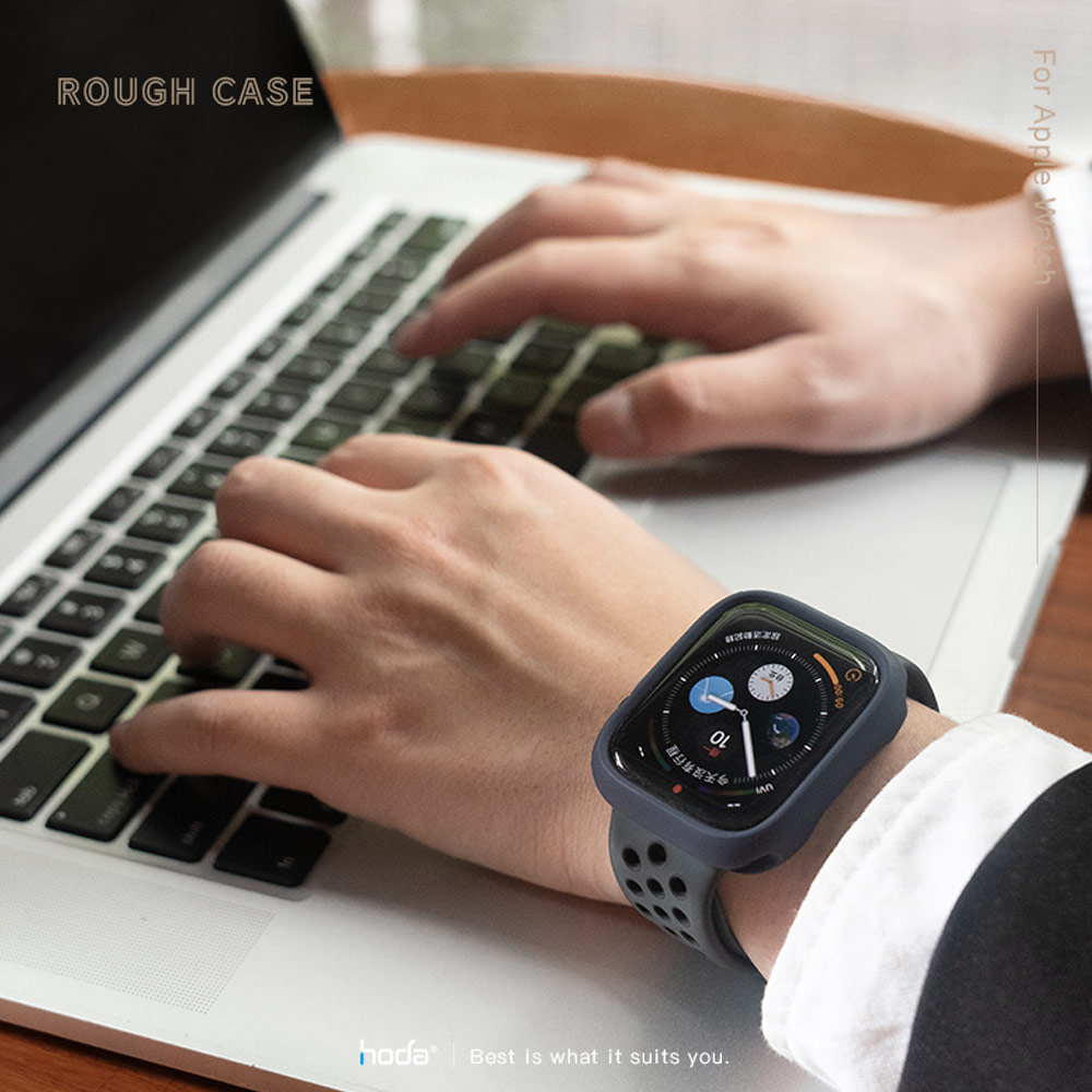 Picture of Apple Watch 41mm Case | Hoda Rough Case Apple Watch 41mm Series 7 Protection Case (Blue)