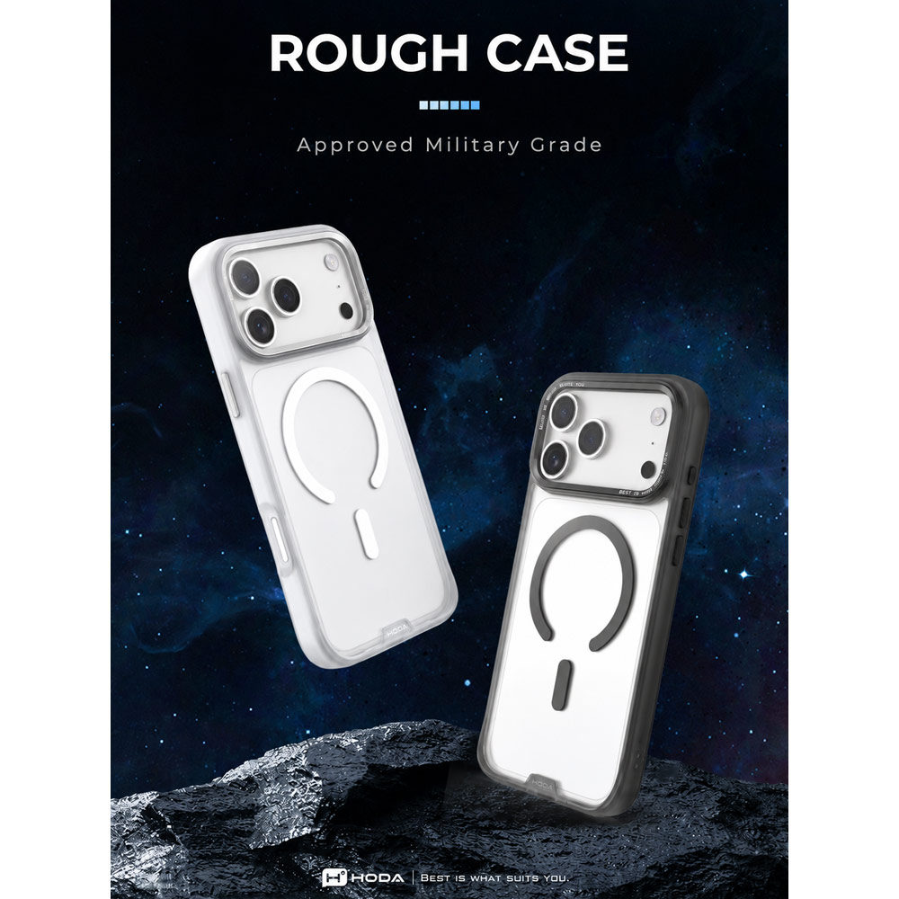 Picture of Apple iPhone 18 Pro Max Case | Hoda ROUGH Case Military Standard MagSafe Enhanced with PureSurfaceTMwith Camera Button for iPhone 18 Pro Max - Matte
