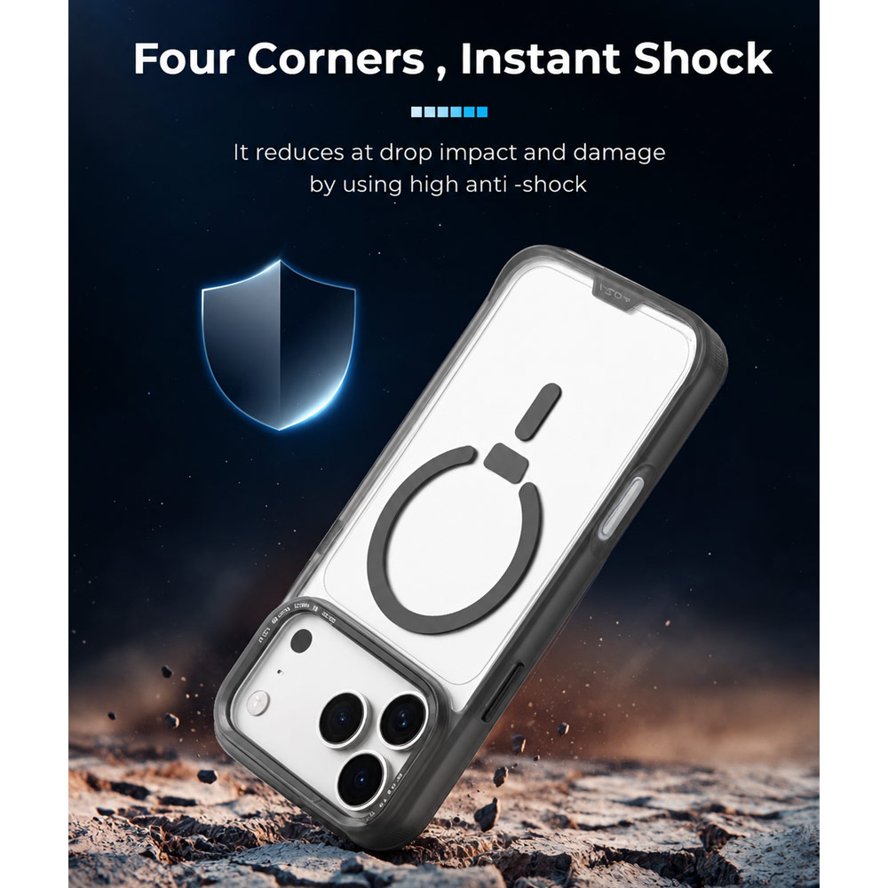 Picture of Apple iPhone 18 Pro Max Case | Hoda ROUGH Case Military Standard MagSafe Enhanced with PureSurfaceTMwith Camera Button for iPhone 18 Pro Max - Matte