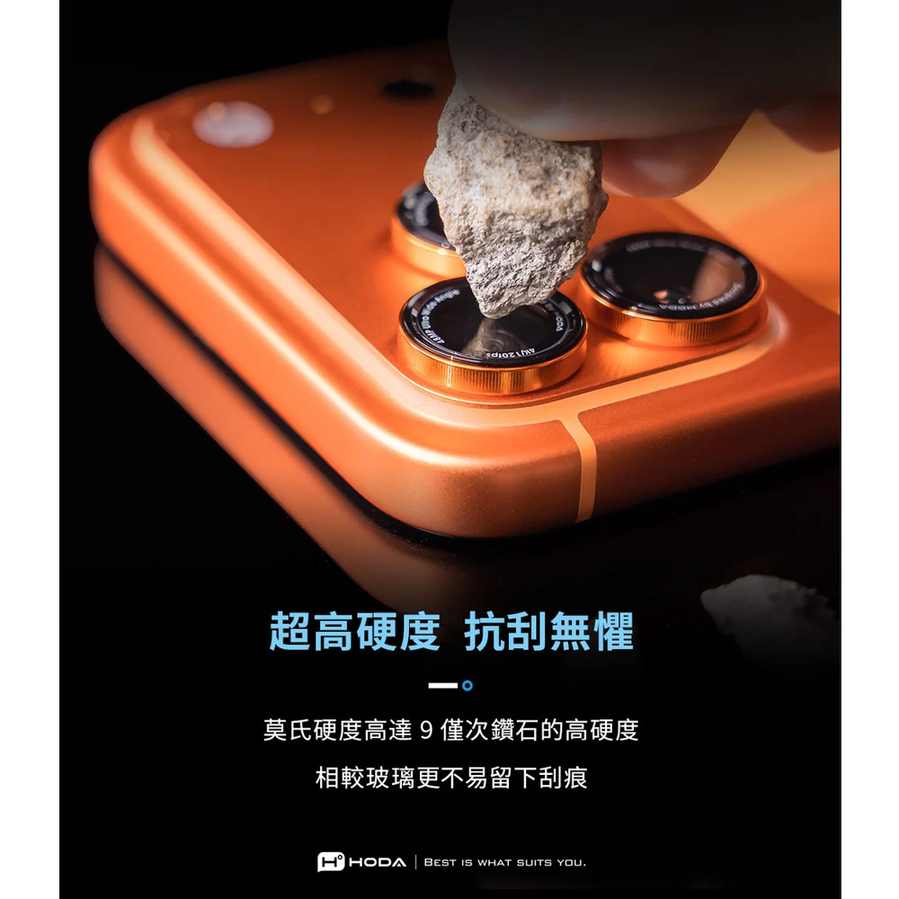 Picture of Apple iPhone 17 Pro 6.3  | Hoda Sapphire Lens Protector Monocular Like Design for iPhone 17 Pro Max 6.9 17 Pro 6.3  (3PCS Orange)
