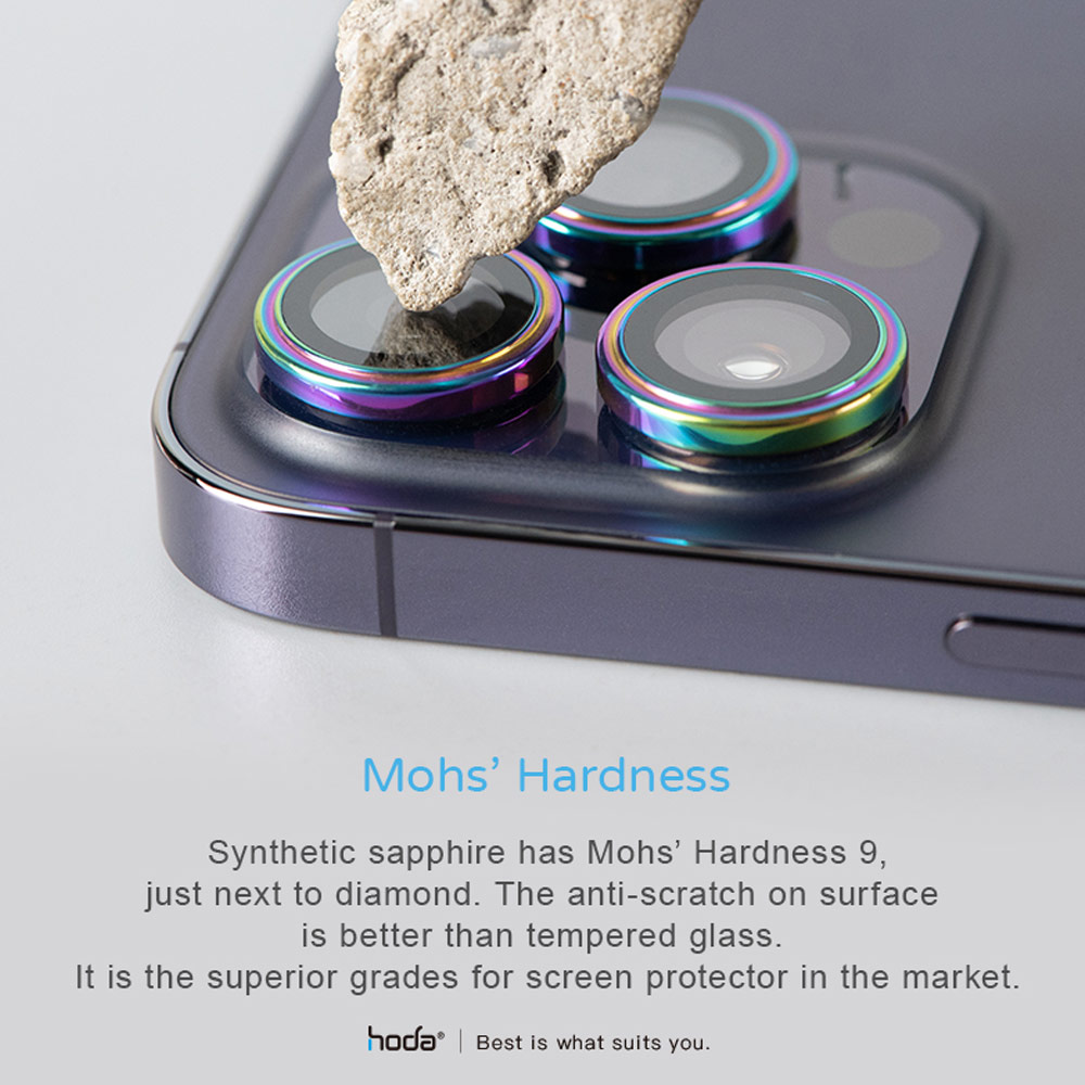 Picture of Apple iPhone 14 Pro Max 6.7  | Hoda Sapphire Lens Protector for iPhone 14 Pro 6.1 iPhone 14 Pro Max 6.7  (3PCS Gold)