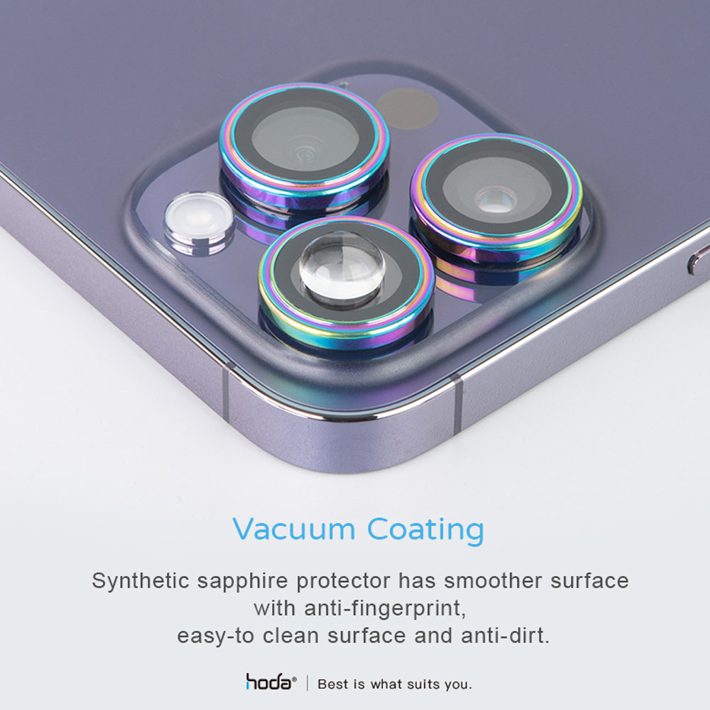 Picture of Apple iPhone 14 Pro Max 6.7  | Hoda Sapphire Lens Protector for iPhone 14 Pro 6.1 iPhone 14 Pro Max 6.7  (3PCS Gold)