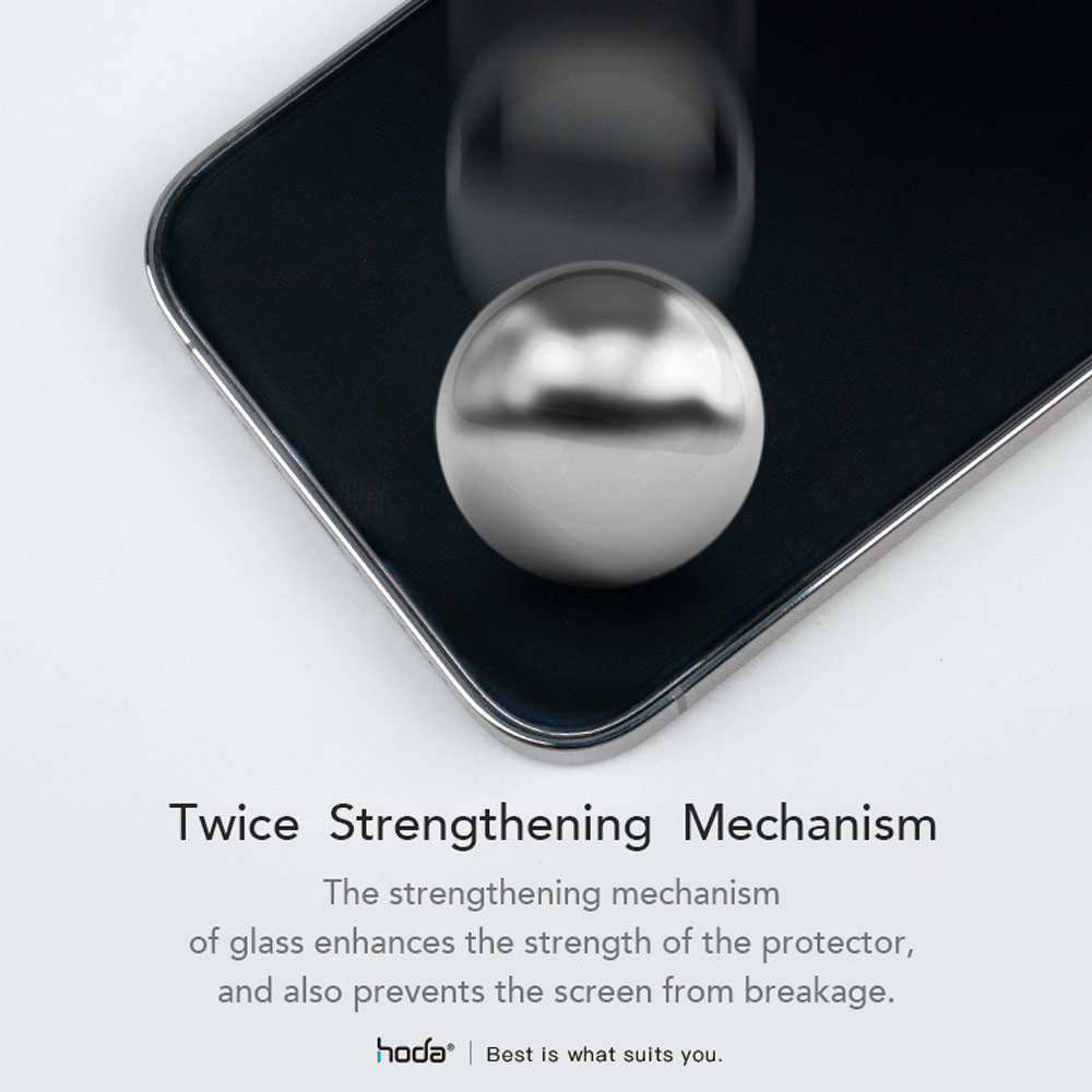 Picture of Apple iPhone 14 Pro 6.1 Screen Protector | Hoda 0.33mm 2.5D Full Coverage Tempered Glass Screen Protector for Apple iPhone 14 Pro 6.1 (Black)