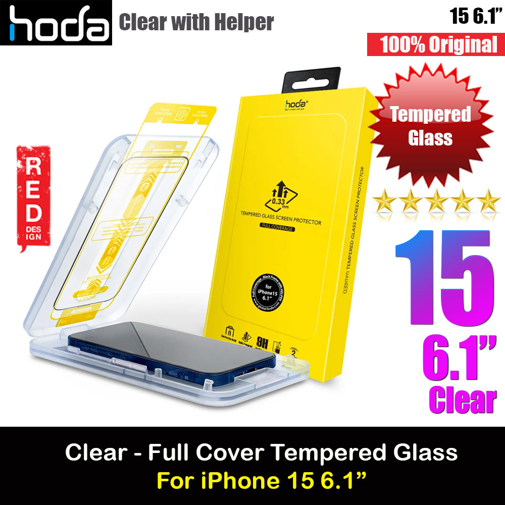 Picture of Hoda 0.33mm 2.5D Full Coverage Tempered Glass Screen Protector for Apple iPhone 15 6.1 (Clear Black) Apple iPhone 15 6.1- Apple iPhone 15 6.1 Cases, Apple iPhone 15 6.1 Covers, iPad Cases and a wide selection of Apple iPhone 15 6.1 Accessories in Malaysia, Sabah, Sarawak and Singapore 