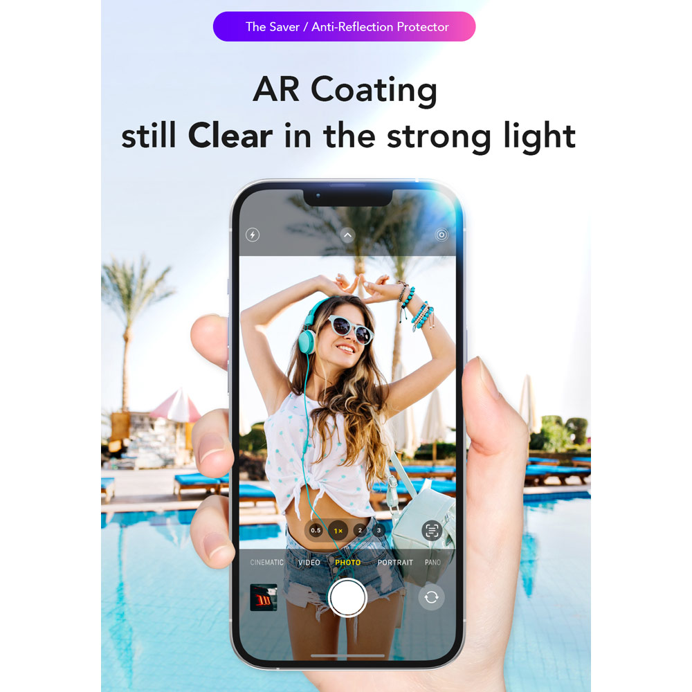 Picture of Apple iPhone 18 Pro Screen Protector | Hoda Full Coverage Tempered Glass Screen Protector for iPhone 18 Pro with Dust-Free Helper - Anti Reflection Flagship