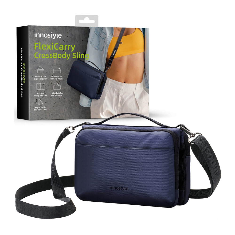 Picture of Innostyle FlexiCarry Crossbody Sling Shoulder Hand Carry Urban Style Bag Travel Bag (Deep Sea Blue)