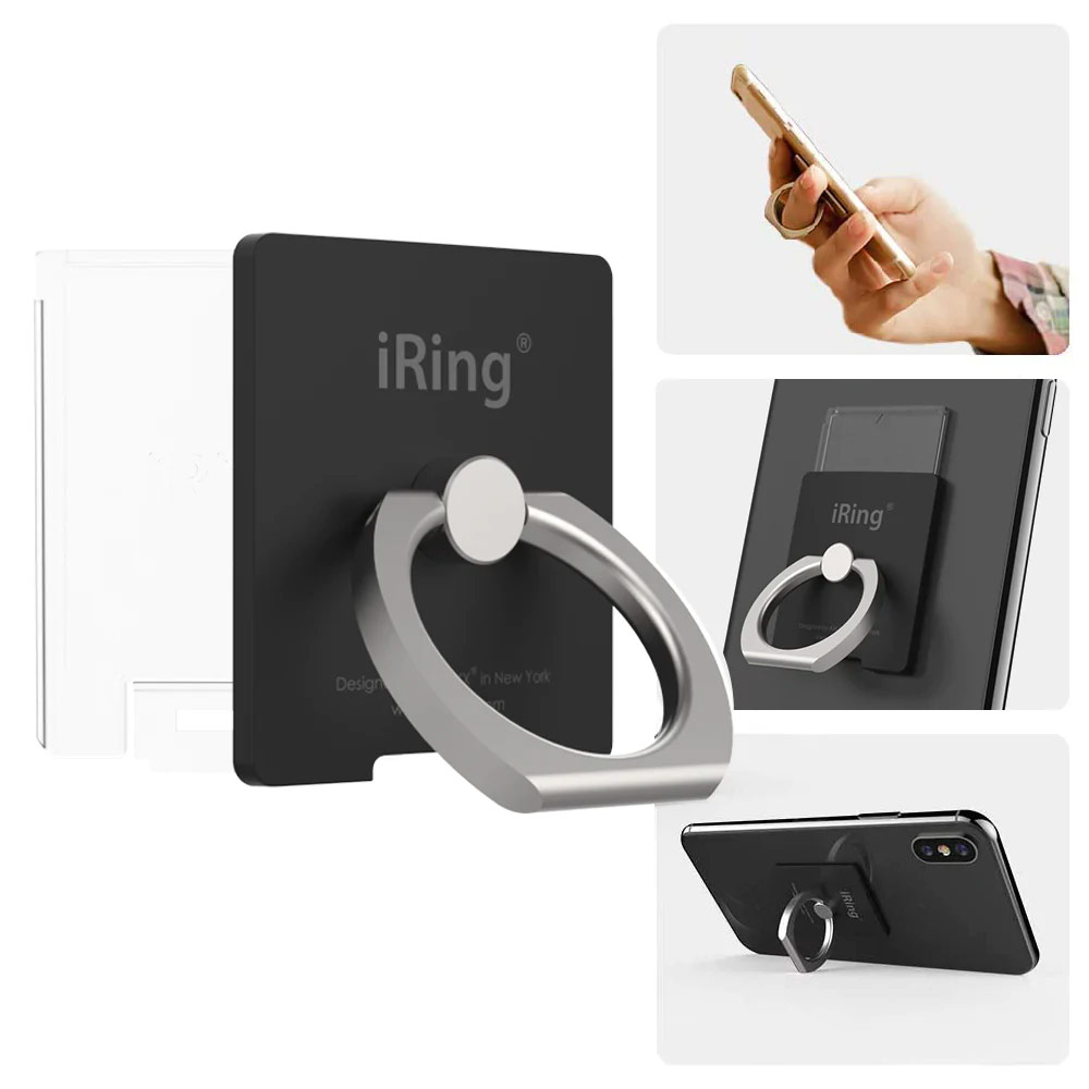 Picture of AAUXX iRing Link Universal Phone Grip and Stand Compatible with wireless charging (Glacier Silver)